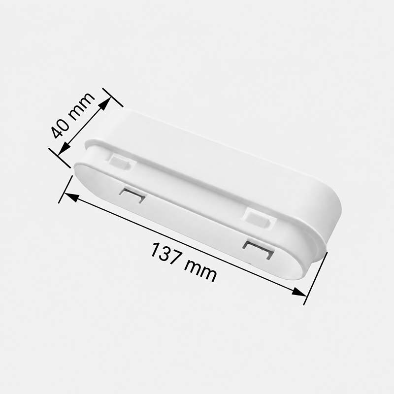 Широкий соединитель для воздушного короба из АБС 132x30mm
