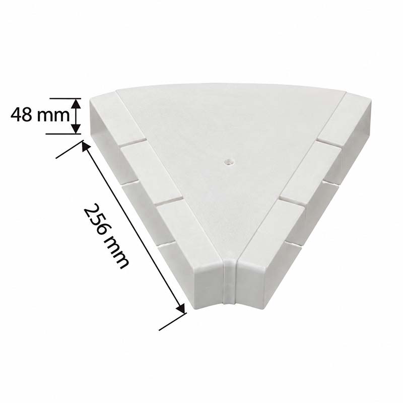 Прямоугольный горизонтальный отвод под 45° 256x48mm