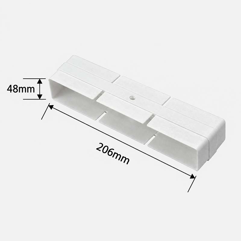 Прямоугольная прямая муфта для воздуховодов 206x48mm