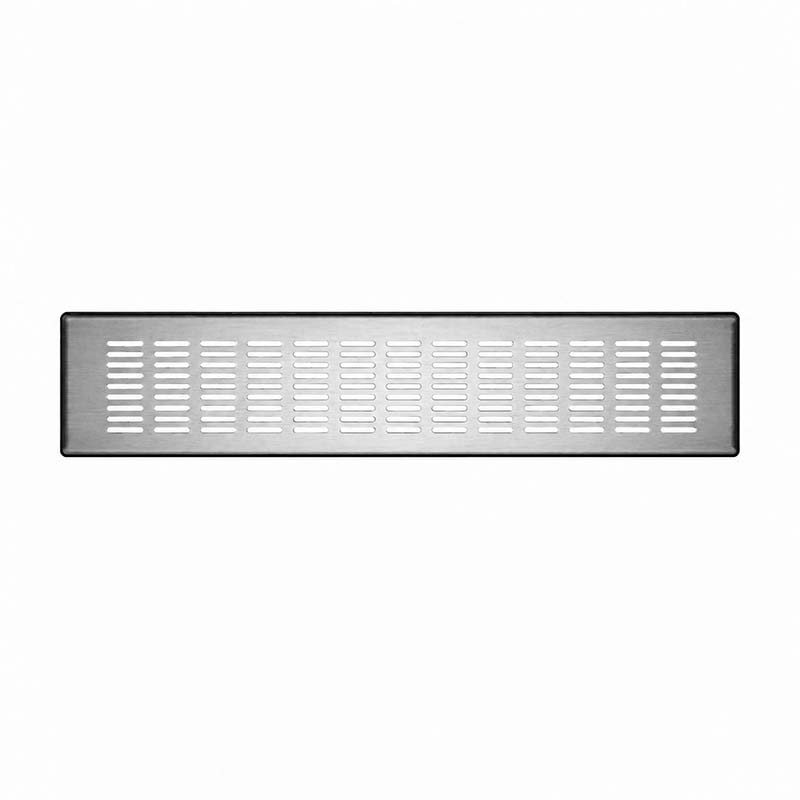 Серебряная панель с пескоструйной обработкой 400x90mm