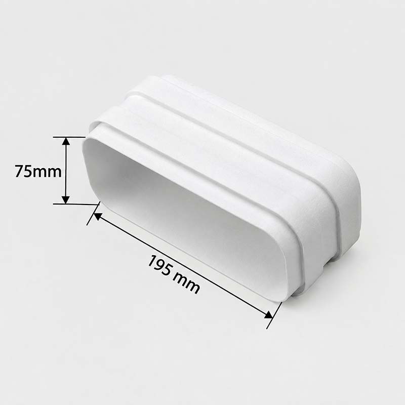 Прямая муфта потолочного воздуховода 195x75mm
